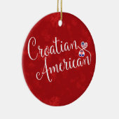 Kroatisch-Amerikaans kerstboomversier Keramisch Ornament (Rechts)