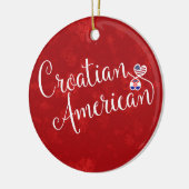 Kroatisch-Amerikaans kerstboomversier Keramisch Ornament (Links)
