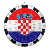 Kroatisch dartboard en Kroatische vlag/spelraad Dartbord (Voorkant)
