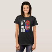 Kroatisch en Eritrees Mix DNA-vlaggenerfgoed T-shirt (Voorkant volledig)