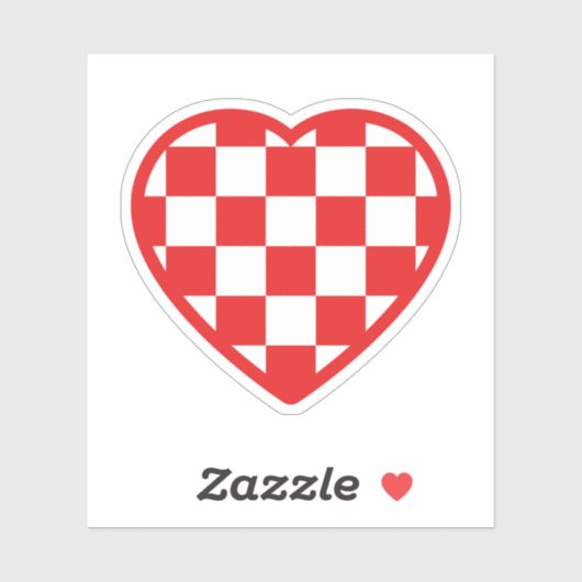 Kroatisch Hart Sticker (Vel)