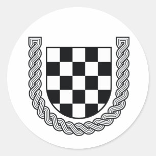 Kroatisch historisch wapen ronde sticker