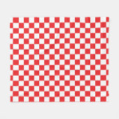 Kroatisch rood wit controlebord patroon fleece deken (Voorkant (Horizontaal))