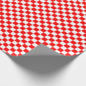 Kroatisch rood wit gebarsten patroon cadeaupapier (Hoek)
