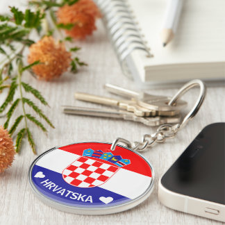 Kroatisch Wapen | Hrvatski grb met tekst Sleutelhanger