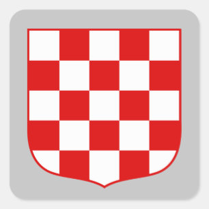 Kroatisch wapenschild vierkante sticker