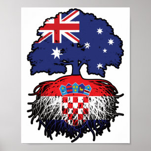 Kroatische Australische Australië - boomstammen Poster