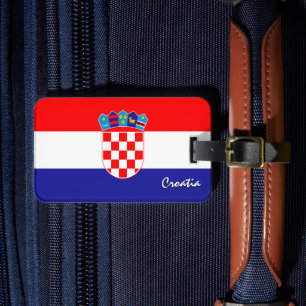 Kroatische Bagagelabel, patriottische vlag Bagagelabel