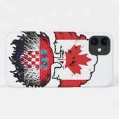 Kroatische Canadese vlag voor bomen Case-Mate iPhone Case (Achterkant (horizontaal))