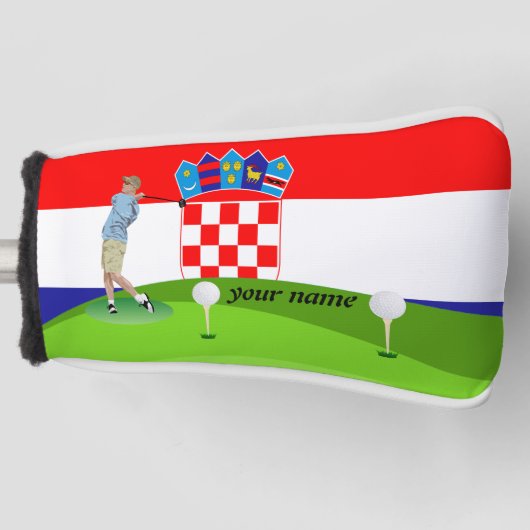Kroatische golfer golfheadcover (Voorkant)
