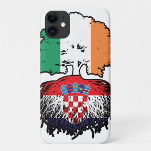 Kroatische Ierse vlag - boomstamwortels iPhone 11 Hoesje