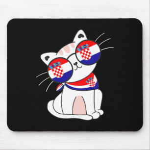 Kroatische Kat Kroatische Vlag Vakantie Grappige K Muismat