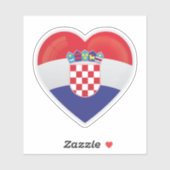 Kroatische liefdesvlag sticker (Vel)