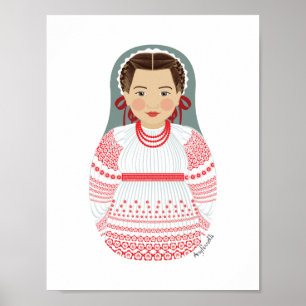 Kroatische Matryoshka Poster