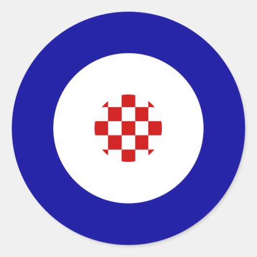 Kroatische mod ronde Sticker (Voorkant)