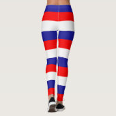 Kroatische nationale vlagkleuren horizontaal gestr leggings (Achterkant)