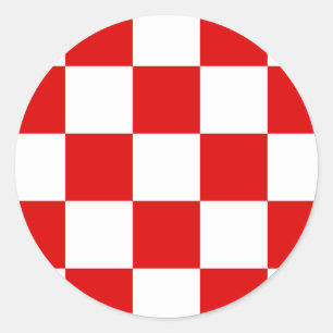 Kroatische patrooncacao van de klassieke ronde sti sticker