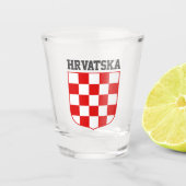 Kroatische patroonmantel shot glas (Voorkant)