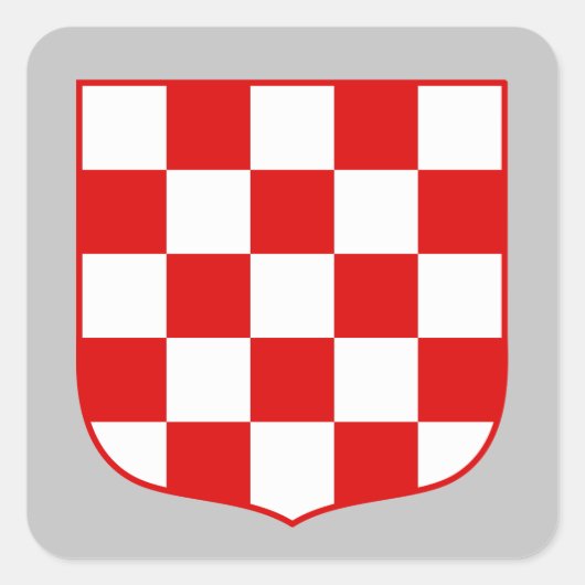 Kroatische patroonmantel vierkante sticker (Voorkant)