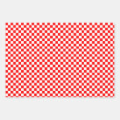 Kroatische rode en witte cheques — Papierblad met  Inpakpapier Vel (Voorkant 2)