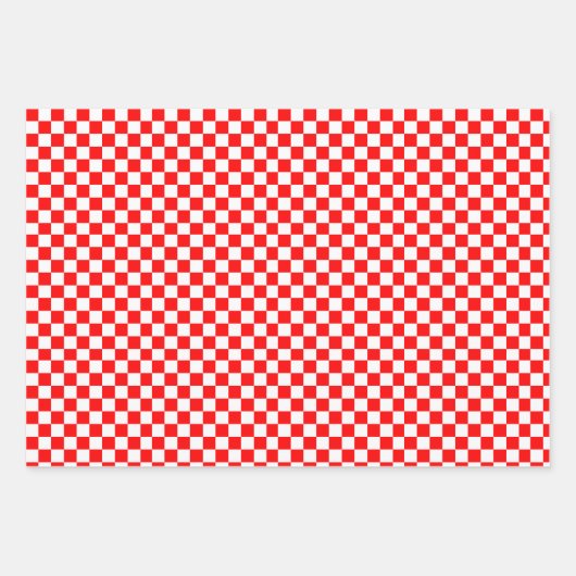 Kroatische rode en witte cheques — Papierblad met Inpakpapier Vel (Voorkant)
