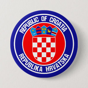 Kroatische ronde Emblem Button 7,6 Cm