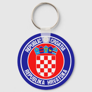 Kroatische ronde Emblem Sleutelhanger