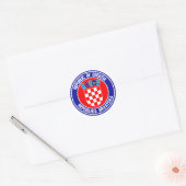 Kroatische ronde Emblem Sticker (Envelop)