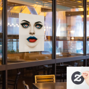Kroatische schoonheid – Pop Art-portret Raamsticker