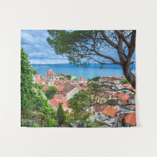 Kroatische stad Omis Wandkleed