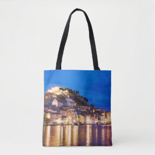 Kroatische stad Sibenik 's nachts Draagtas