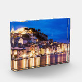 Kroatische stad Sibenik 's nachts Fotoblokken (Links)