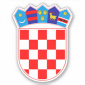 Kroatische Sticker Emblem Hrvatski Grb (Voorkant)
