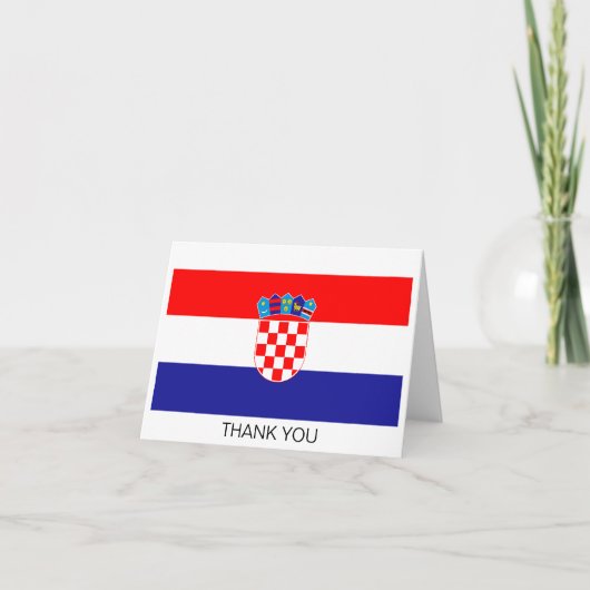 Kroatische vlag bedankkaart (Voorkant)