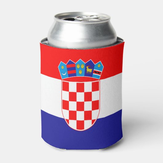Kroatische vlag blikjeskoeler (Blikje Voorkant)