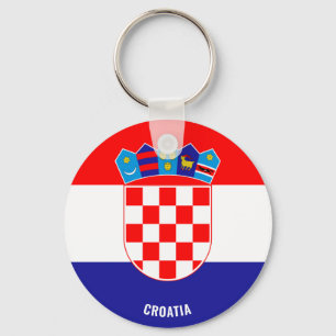 Kroatische vlag charmerend patriotticum sleutelhanger