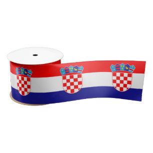 Kroatische vlag en Kroatië reizen, vakantie/sport Lint