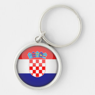 Kroatische vlag en Kroatische vakantie, reizen/spo Sleutelhanger