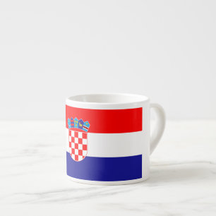 Kroatische vlag espresso kop
