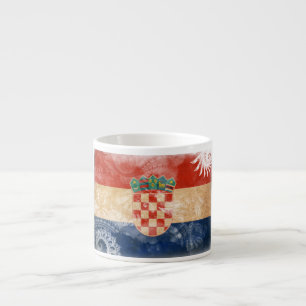Kroatische vlag espresso kop