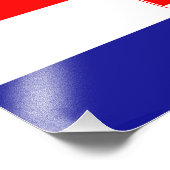 Kroatische vlag foto afdruk (Hoek)