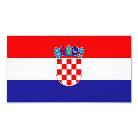 Kroatische vlag foto afdruk (Voorkant)