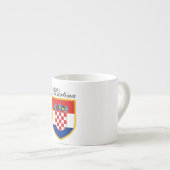 Kroatische vlag gepersonaliseerd espresso kop (Voorkant rechts)