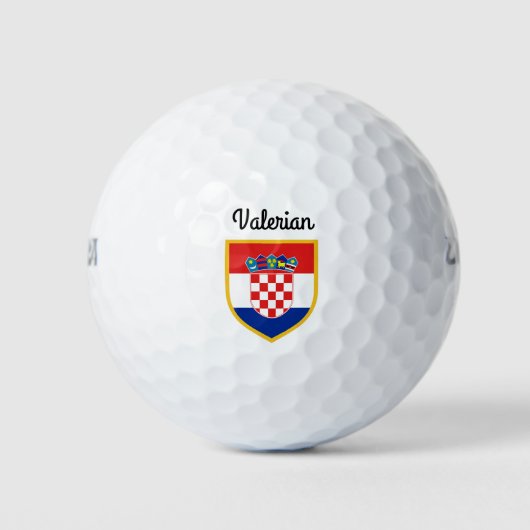 Kroatische vlag gepersonaliseerd golfballen (Voorkant)