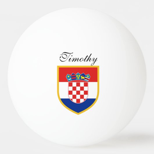 Kroatische vlag gepersonaliseerd pingpongballen (Voorkant)
