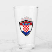 Kroatische vlag glas (Voorkant)