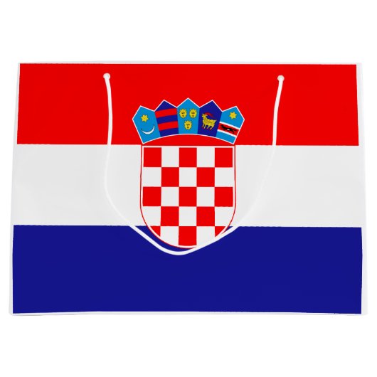Kroatische vlag groot cadeauzakje (Voorkant)