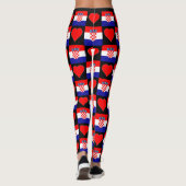 Kroatische vlag - Heart Pattern Leggings (Achterkant)