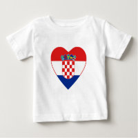 Kroatische vlag Heart T-Shirt
