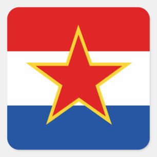 Kroatische vlag, hrvatska zastava vierkante sticker